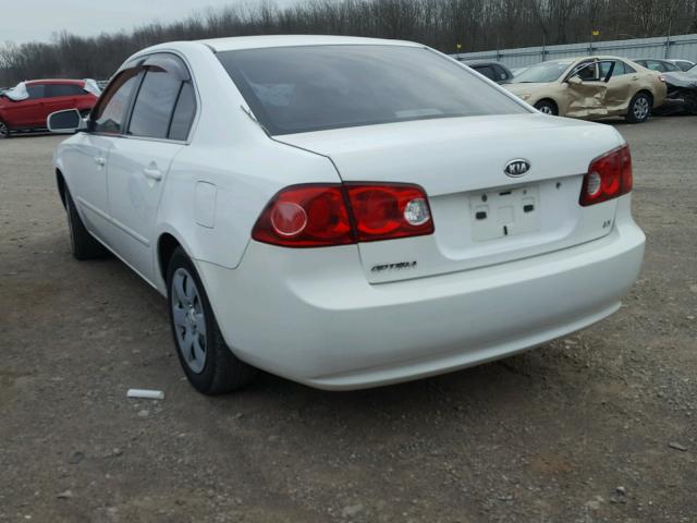 KNAGE123465038935 - 2006 KIA OPTIMA LX WHITE photo 3