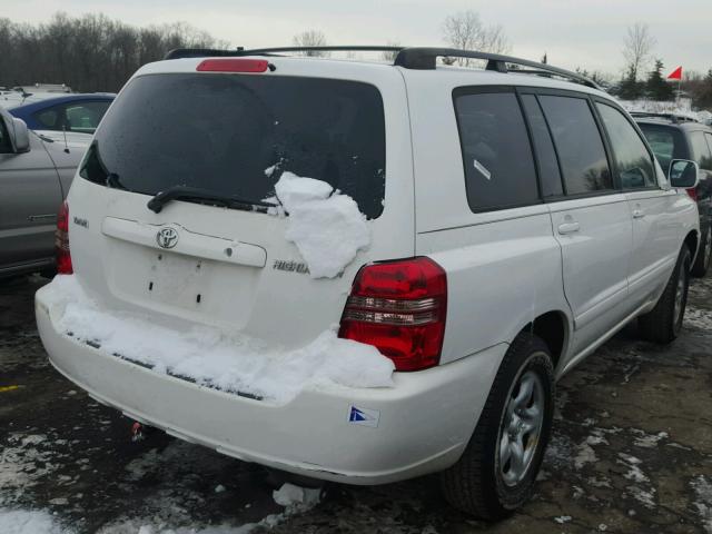 JTEGD21A020035464 - 2002 TOYOTA HIGHLANDER WHITE photo 4