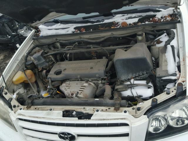 JTEGD21A020035464 - 2002 TOYOTA HIGHLANDER WHITE photo 7