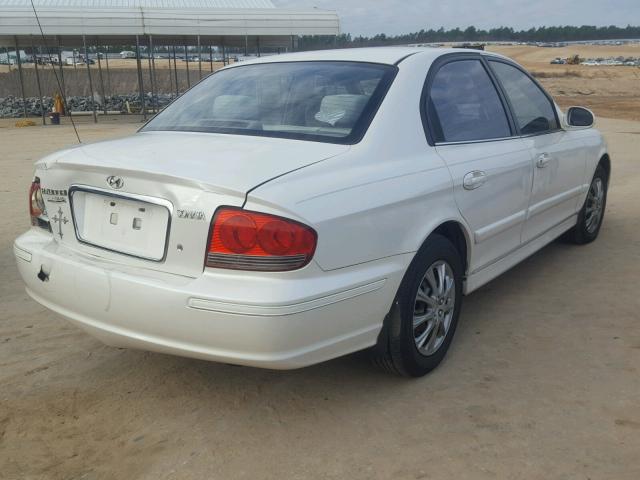 KMHWF25S24A092142 - 2004 HYUNDAI SONATA GL WHITE photo 4