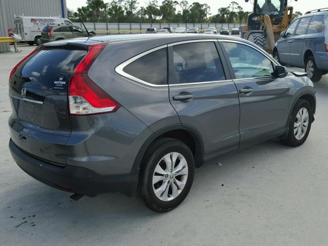 2HKRM3H5XEH543590 - 2014 HONDA CR-V EX GRAY photo 4