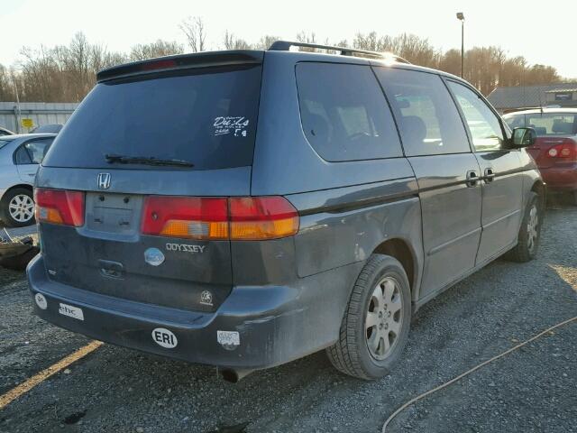 5FNRL18984B075916 - 2004 HONDA ODYSSEY EX TEAL photo 4