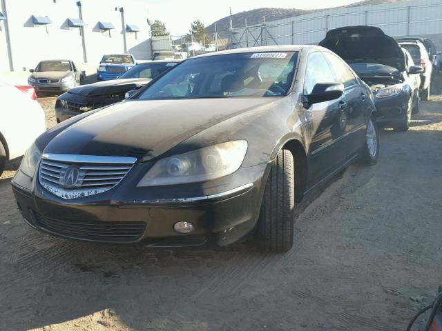 JH4KB165X6C000430 - 2006 ACURA RL შავი ფოტო 2