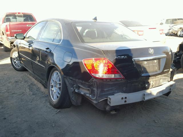 JH4KB165X6C000430 - 2006 ACURA RL შავი ფოტო 3