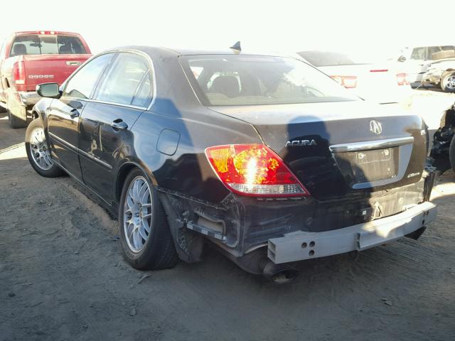 JH4KB165X6C000430 - 2006 ACURA RL BLACK photo 3