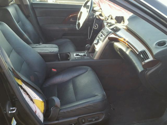 JH4KB165X6C000430 - 2006 ACURA RL შავი ფოტო 5