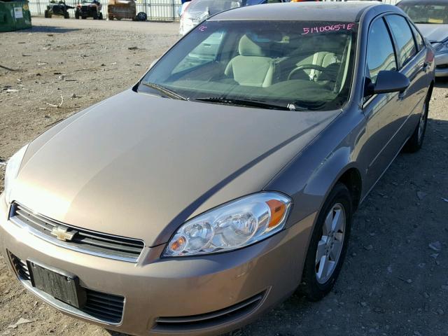 2G1WT58K579366937 - 2007 CHEVROLET IMPALA LT GOLD photo 2