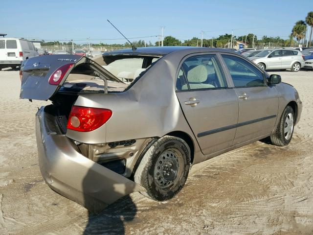 1NXBR32E68Z986854 - 2008 TOYOTA COROLLA CE BEIGE photo 4