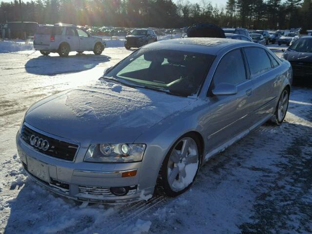 WAUML44E34N008184 - 2004 AUDI A8 L QUATT SILVER photo 2