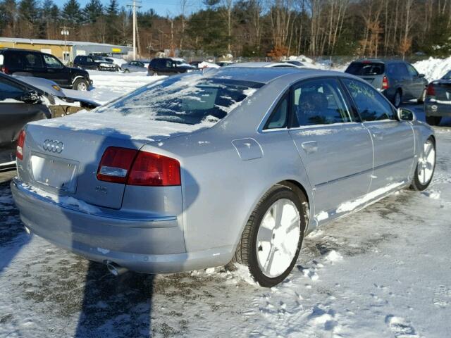 WAUML44E34N008184 - 2004 AUDI A8 L QUATT SILVER photo 4