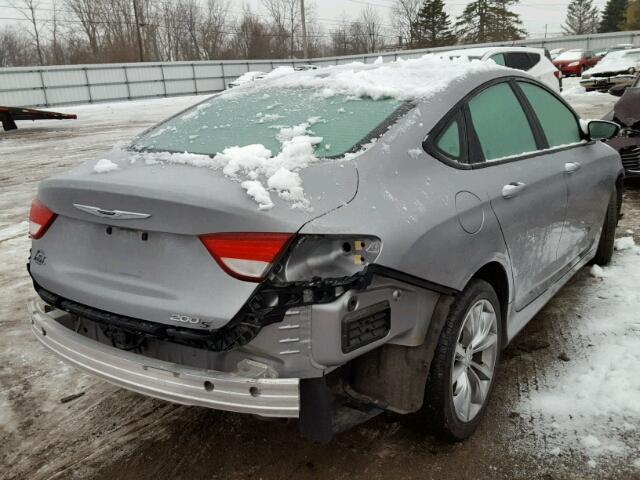 1C3CCCBGXFN515667 - 2015 CHRYSLER 200 S SILVER photo 4