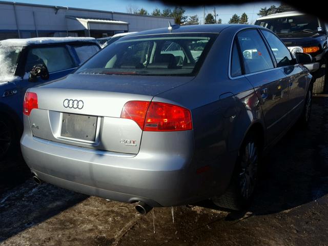 WAUDF78E26A281209 - 2006 AUDI A4 2.0T QU SILVER photo 4