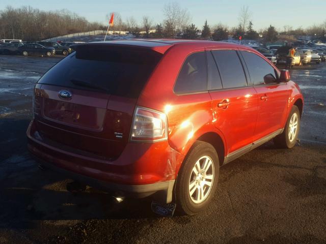 2FMDK48C07BA53271 - 2007 FORD EDGE SEL RED photo 4