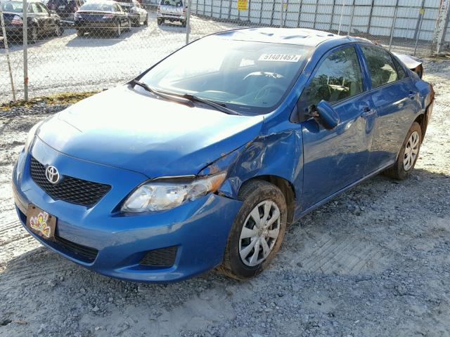 1NXBU40E49Z157905 - 2009 TOYOTA COROLLA BA BLUE photo 2