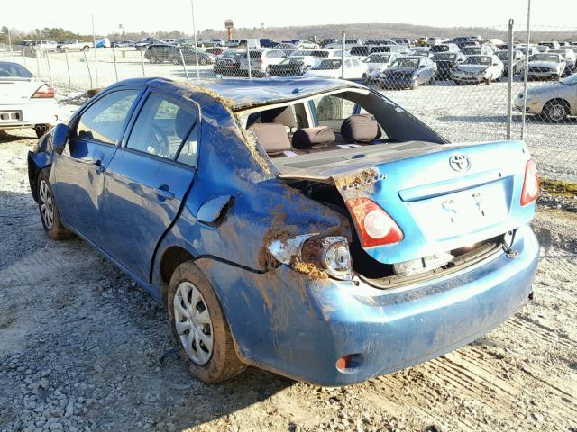 1NXBU40E49Z157905 - 2009 TOYOTA COROLLA BA BLUE photo 3