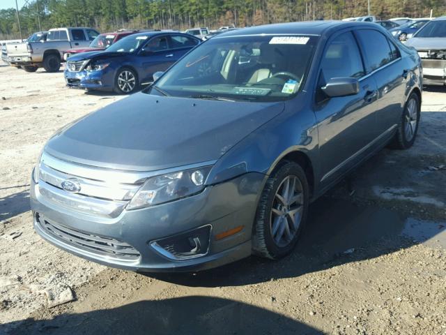 3FAHP0JA0CR428506 - 2012 FORD FUSION SEL BLUE photo 2