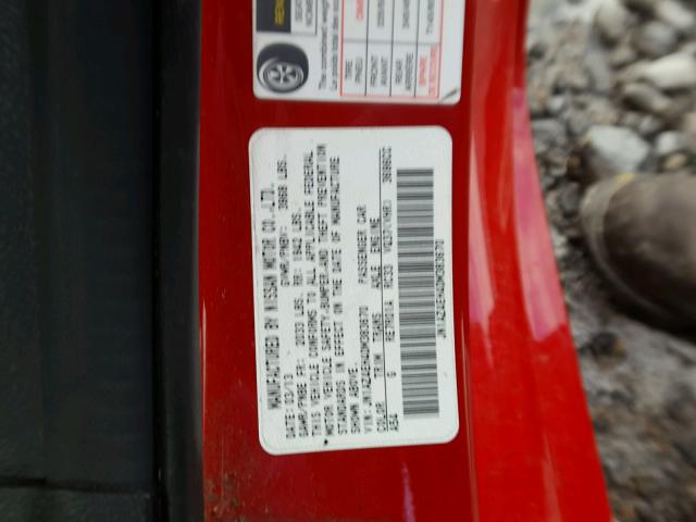 JN1AZ4EH4DM383670 - 2013 NISSAN 370Z BASE RED photo 10