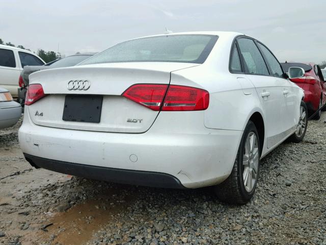 WAUAFAFL2BN033322 - 2011 AUDI A4 PREMIUM WHITE photo 4