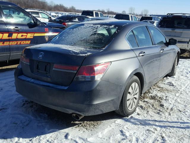 1HGCP2F32CA205356 - 2012 HONDA ACCORD LX GRAY photo 4