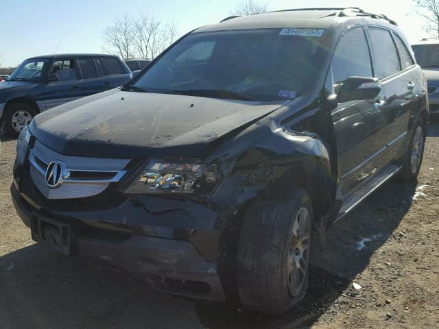 2HNYD28437H551601 - 2007 ACURA MDX TECHNO BLACK photo 2