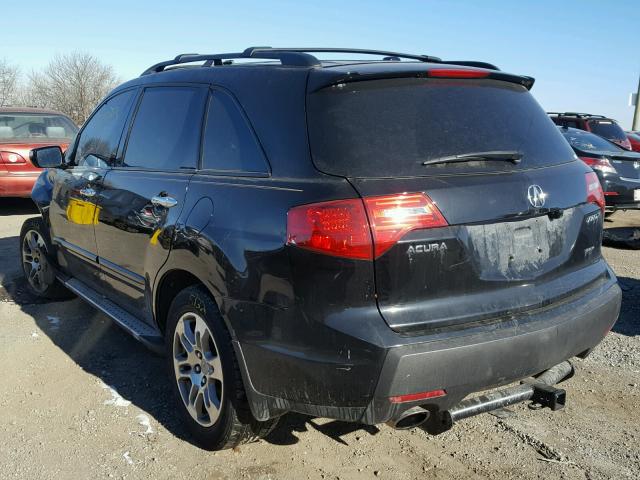 2HNYD28437H551601 - 2007 ACURA MDX TECHNO BLACK photo 3