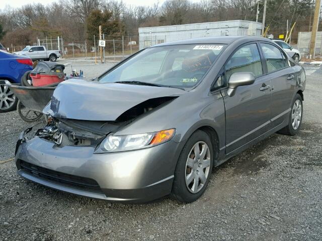 2HGFA16528H339996 - 2008 HONDA CIVIC LX GRAY photo 2