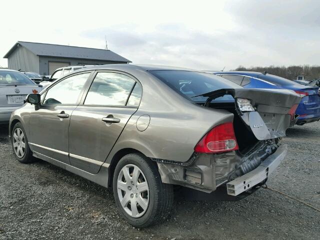 2HGFA16528H339996 - 2008 HONDA CIVIC LX GRAY photo 3