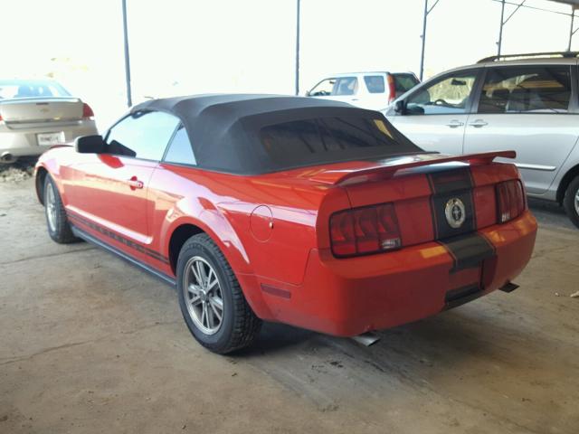 1ZVHT84N455198569 - 2005 FORD MUSTANG RED photo 3