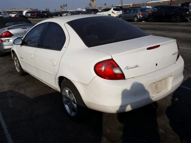 1P3ES46C21D184540 - 2001 PLYMOUTH NEON BASE 白色 照片 3