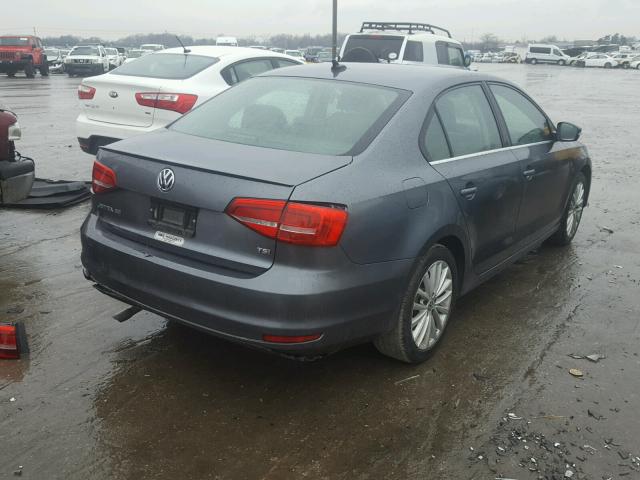 3VWD17AJ7FM262132 - 2015 VOLKSWAGEN JETTA SE GRAY photo 4