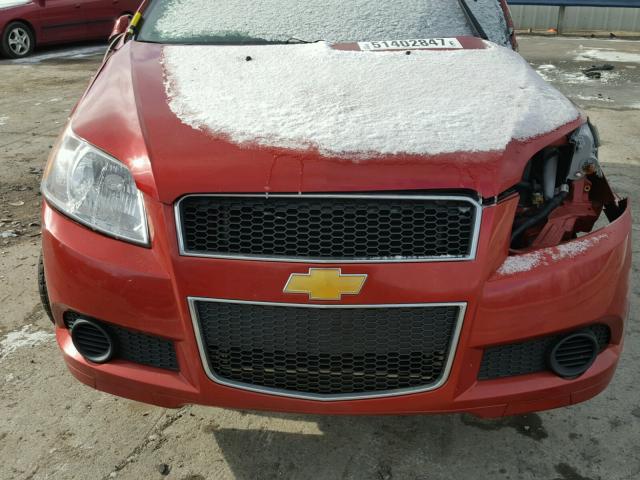 KL1TD6DE1AB051076 - 2010 CHEVROLET AVEO LS RED photo 7