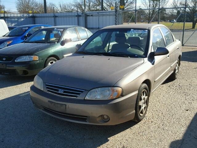 KNAFB121835230129 - 2003 KIA SPECTRA BA TAN photo 2