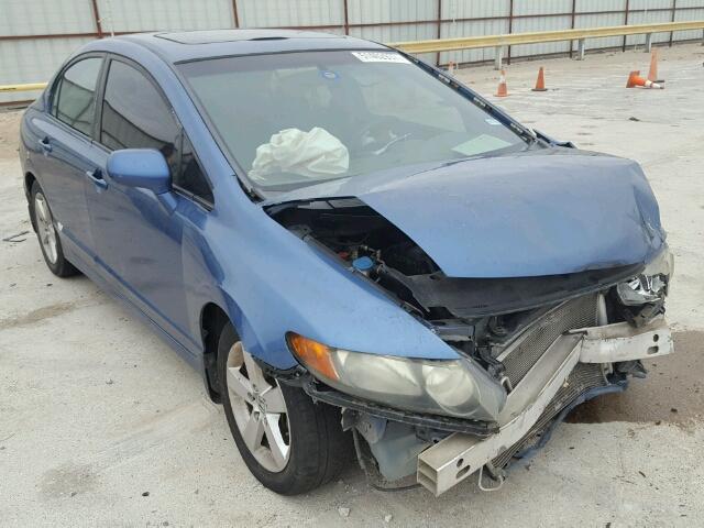 1HGFA16878L068186 - 2008 HONDA CIVIC EX BLUE photo 1