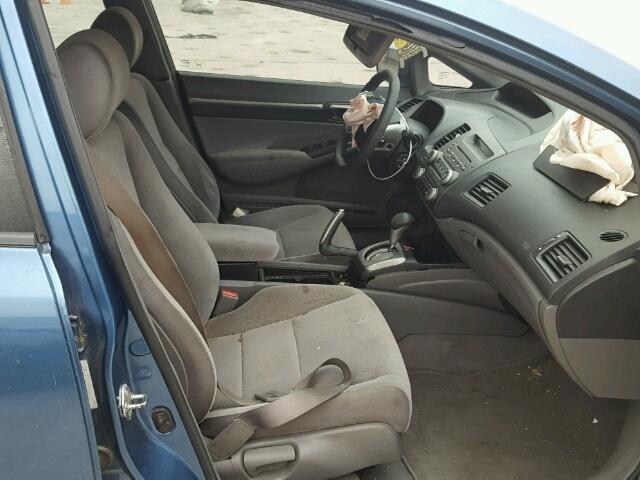 1HGFA16878L068186 - 2008 HONDA CIVIC EX BLUE photo 5