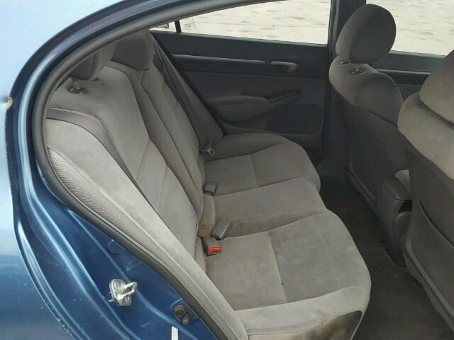 1HGFA16878L068186 - 2008 HONDA CIVIC EX BLUE photo 6