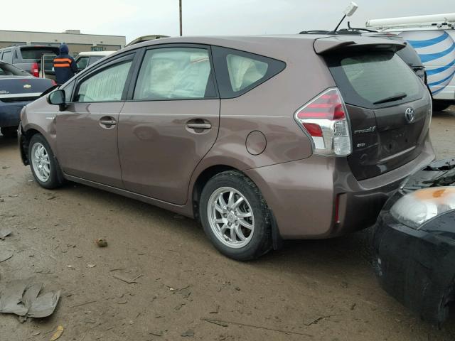 JTDZN3EU3FJ020526 - 2015 TOYOTA PRIUS V BROWN photo 3