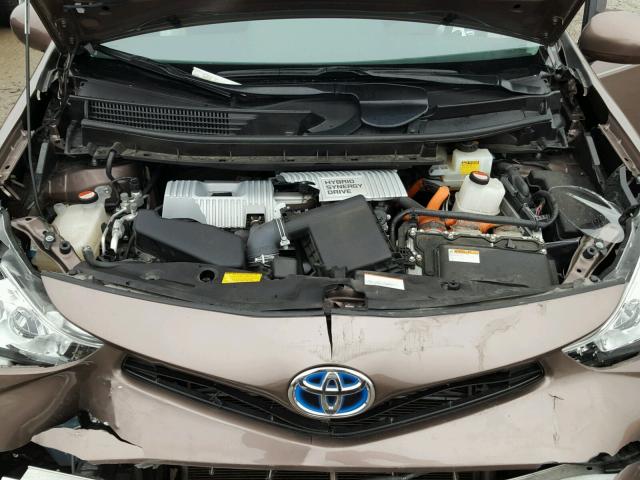 JTDZN3EU3FJ020526 - 2015 TOYOTA PRIUS V BROWN photo 7