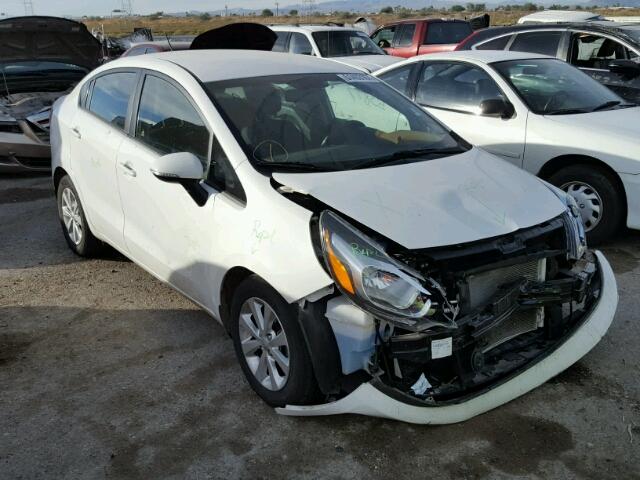 KNADN4A30E6397780 - 2014 KIA RIO EX WHITE photo 1