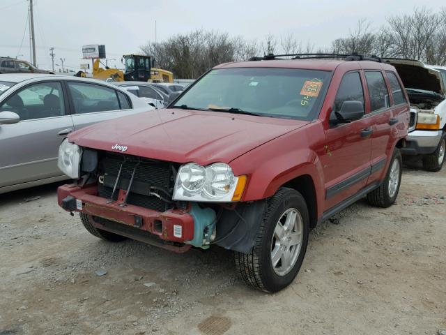 1J4GS48K76C197868 - 2006 JEEP GRAND CHER RED photo 2