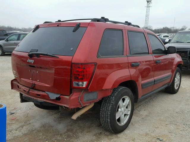 1J4GS48K76C197868 - 2006 JEEP GRAND CHER RED photo 4