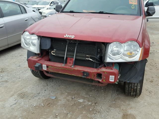 1J4GS48K76C197868 - 2006 JEEP GRAND CHER RED photo 9