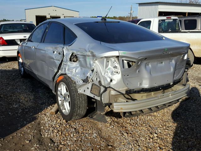 3FA6P0H72GR149002 - 2016 FORD FUSION SE SILVER photo 3