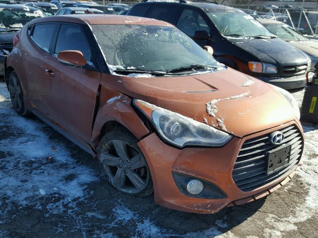 KMHTC6AE2DU156522 - 2013 HYUNDAI VELOSTER T ORANGE photo 1