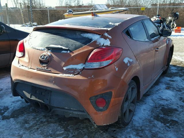 KMHTC6AE2DU156522 - 2013 HYUNDAI VELOSTER T ORANGE photo 4