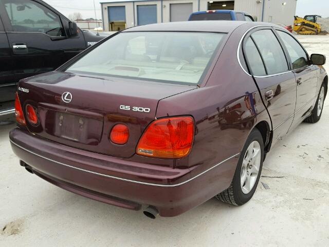 JT8BD69S610147878 - 2001 LEXUS GS 300 BURGUNDY photo 4