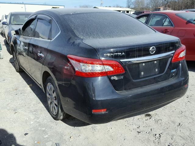 3N1AB7AP4EY208207 - 2014 NISSAN SENTRA S BLACK photo 3