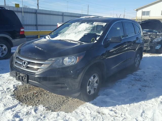 3CZRM3H3XDG706822 - 2013 HONDA CR-V LX BLACK photo 2