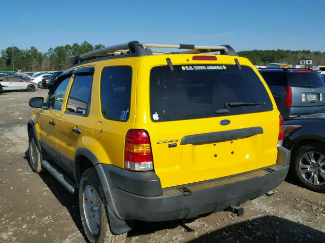 1FMYU93193KB33554 - 2003 FORD ESCAPE XLT YELLOW photo 3