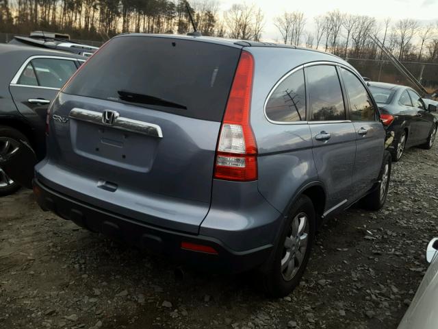 JHLRE48787C057219 - 2007 HONDA CR-V EXL BLUE photo 4