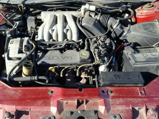 1FAFP5528YG144224 - 2000 FORD TAURUS SES RED photo 7